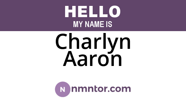 Charlyn Aaron