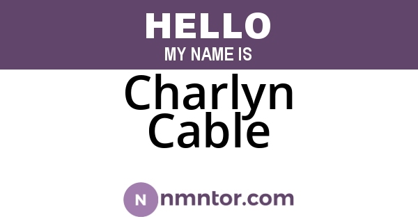 Charlyn Cable
