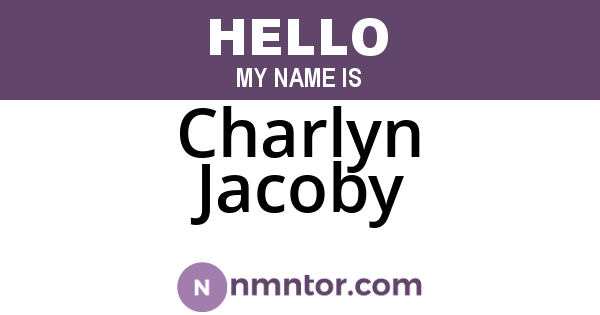 Charlyn Jacoby