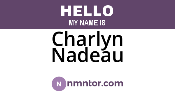 Charlyn Nadeau