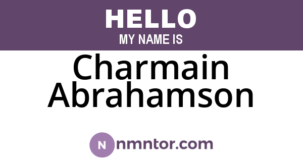 Charmain Abrahamson