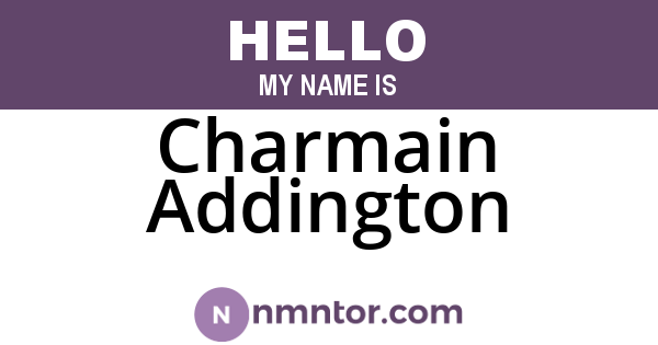 Charmain Addington