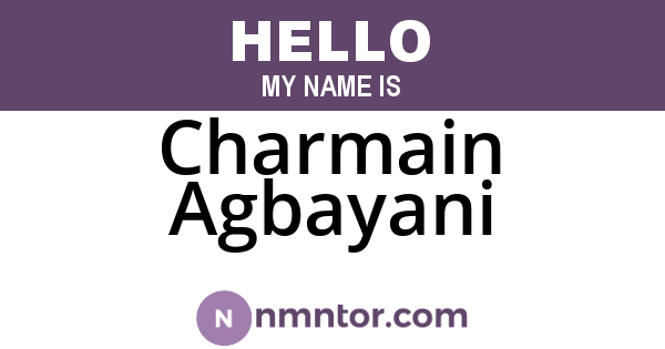Charmain Agbayani