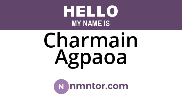 Charmain Agpaoa