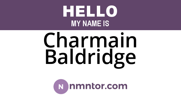 Charmain Baldridge
