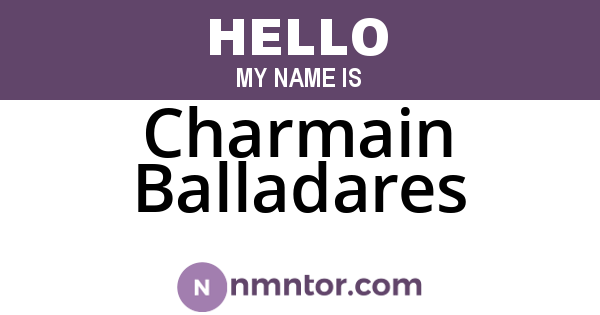 Charmain Balladares