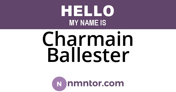 Charmain Ballester