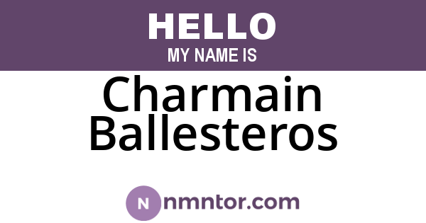 Charmain Ballesteros