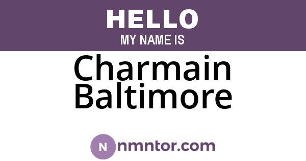 Charmain Baltimore