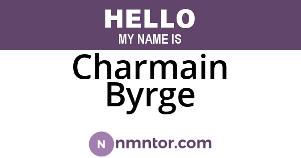 Charmain Byrge