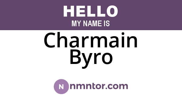 Charmain Byro