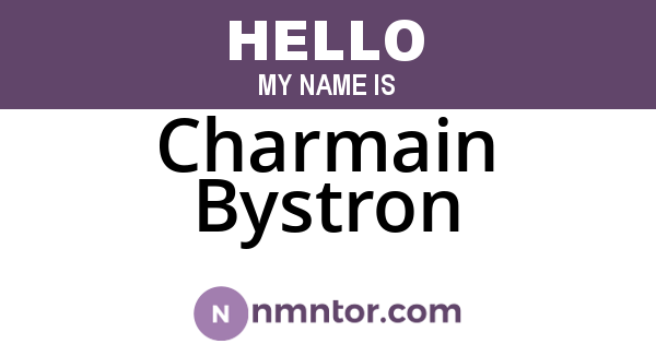 Charmain Bystron