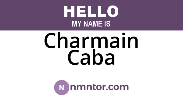 Charmain Caba