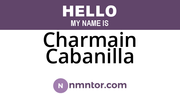 Charmain Cabanilla