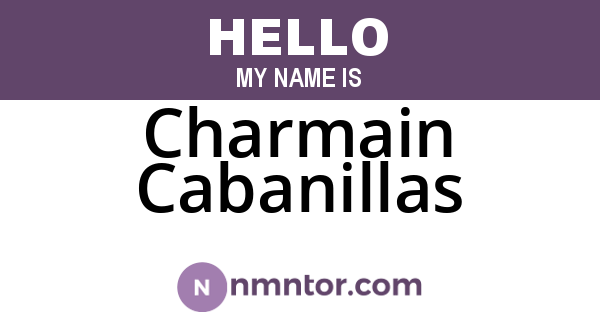 Charmain Cabanillas
