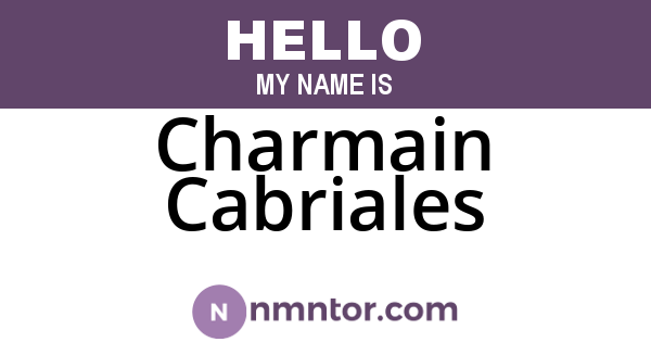 Charmain Cabriales