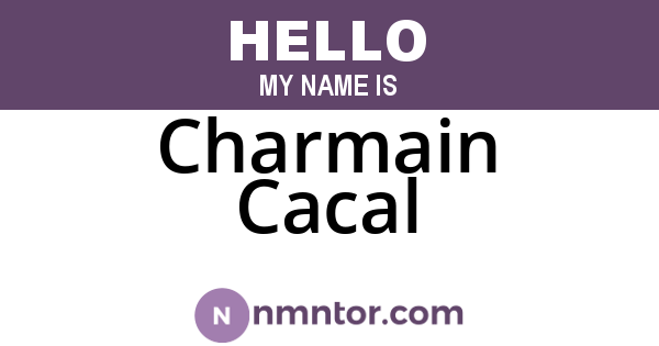 Charmain Cacal