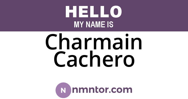 Charmain Cachero