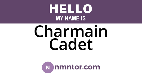 Charmain Cadet