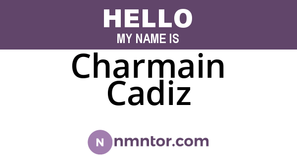 Charmain Cadiz