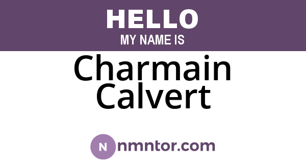 Charmain Calvert