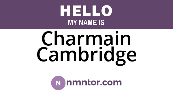 Charmain Cambridge