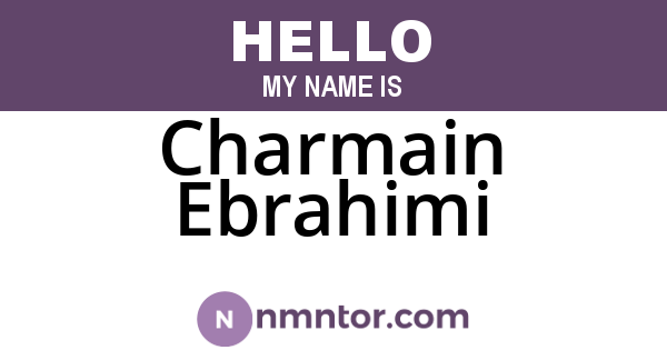 Charmain Ebrahimi