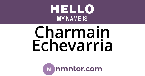 Charmain Echevarria