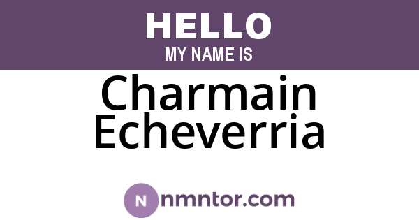 Charmain Echeverria