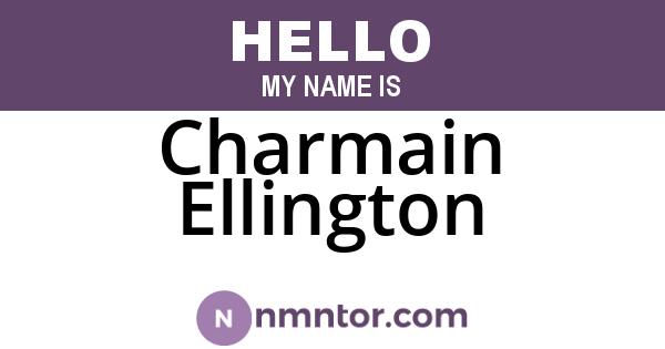 Charmain Ellington