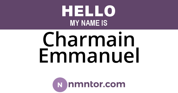 Charmain Emmanuel
