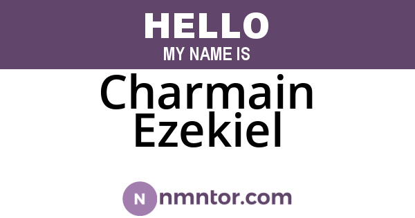 Charmain Ezekiel
