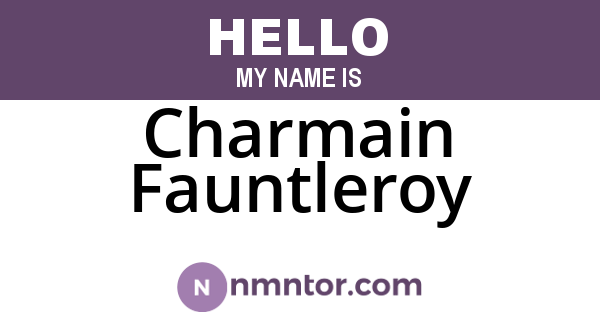 Charmain Fauntleroy