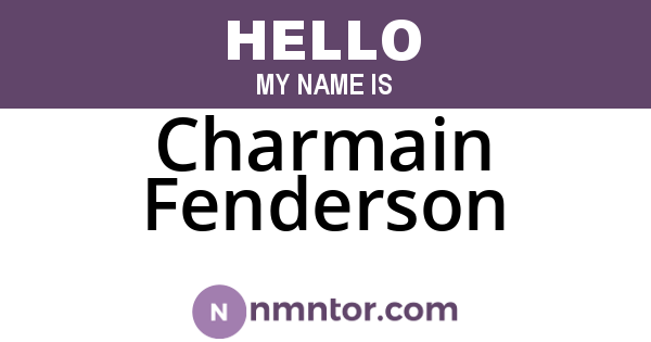 Charmain Fenderson