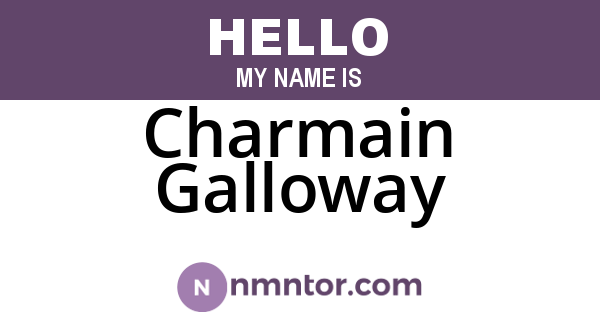 Charmain Galloway