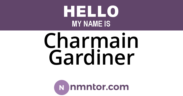 Charmain Gardiner