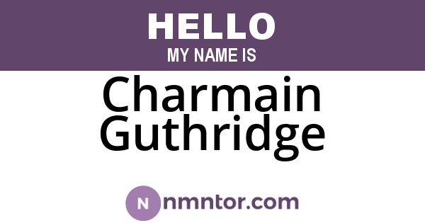 Charmain Guthridge