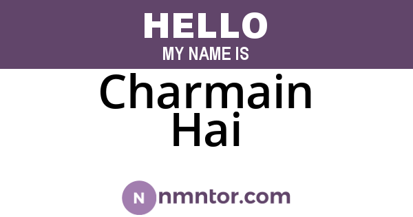 Charmain Hai