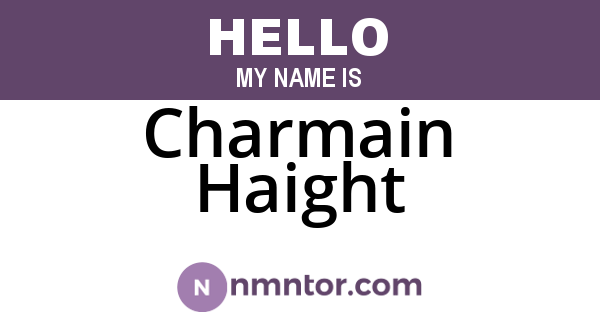 Charmain Haight