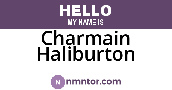 Charmain Haliburton