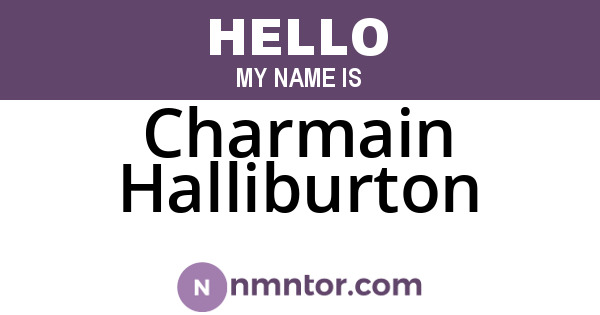 Charmain Halliburton