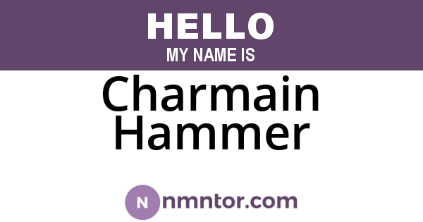 Charmain Hammer