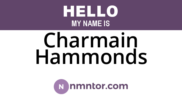 Charmain Hammonds