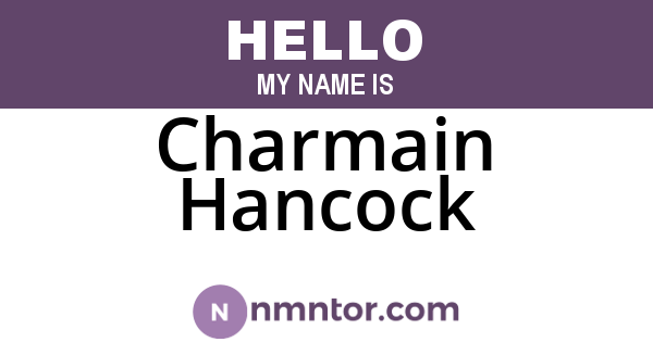 Charmain Hancock