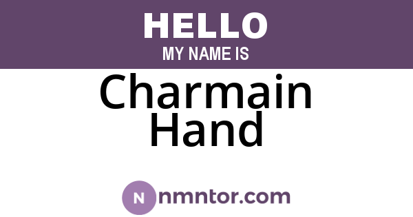Charmain Hand