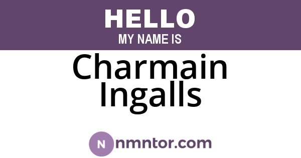 Charmain Ingalls
