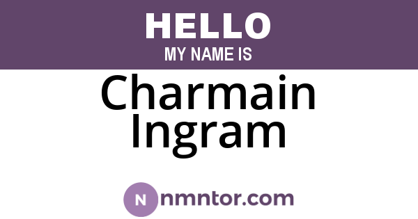 Charmain Ingram