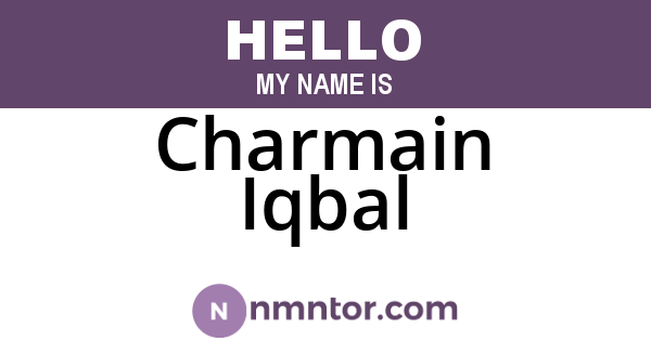 Charmain Iqbal