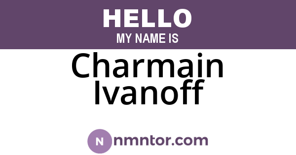 Charmain Ivanoff