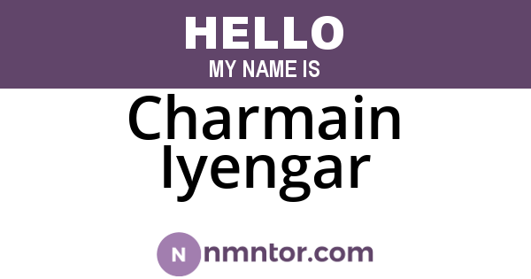 Charmain Iyengar